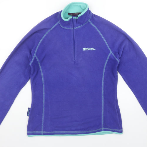 Mountain Warehouse Women's Purple 1/2 Zip Fleece Sweatshirt UK12