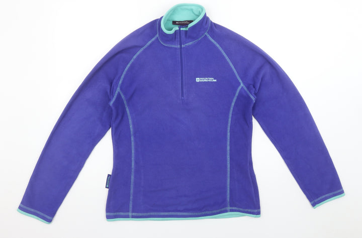 Mountain Warehouse Women's Purple 1/2 Zip Fleece Sweatshirt UK12