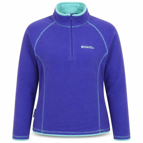 Mountain Warehouse Women's Purple 1/2 Zip Fleece Sweatshirt UK12