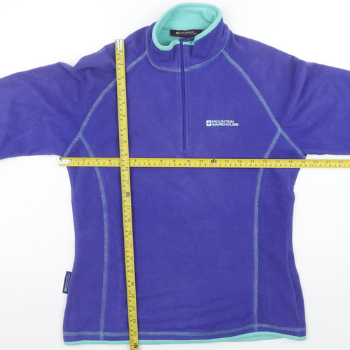 Mountain Warehouse Women's Purple 1/2 Zip Fleece Sweatshirt UK12