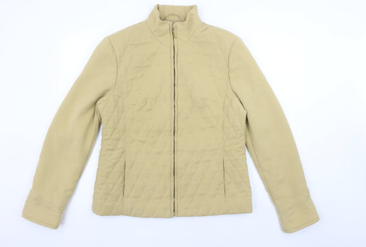 Fink Separates Women's Beige Quilted Full Zip Jacket Size 12