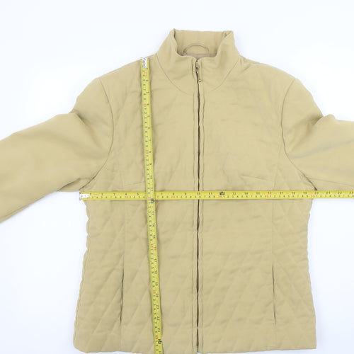 Fink Separates Women's Beige Quilted Full Zip Jacket Size 12