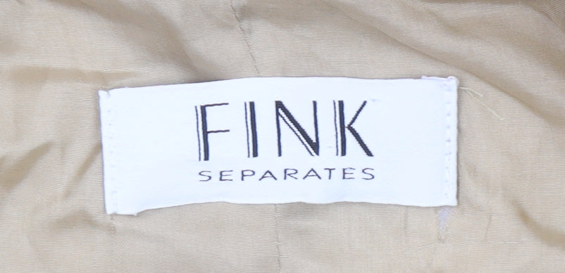 Fink Separates Women's Beige Quilted Full Zip Jacket Size 12