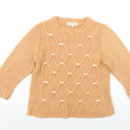 LOVELYGIRL Women's Beige Chunky-Knit Acrylic Jumper Size S