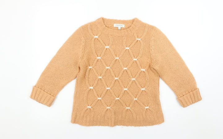 LOVELYGIRL Women's Beige Chunky-Knit Acrylic Jumper Size S