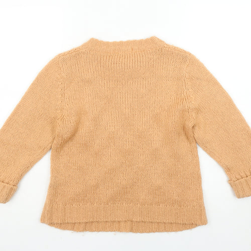 LOVELYGIRL Women's Beige Chunky-Knit Acrylic Jumper Size S