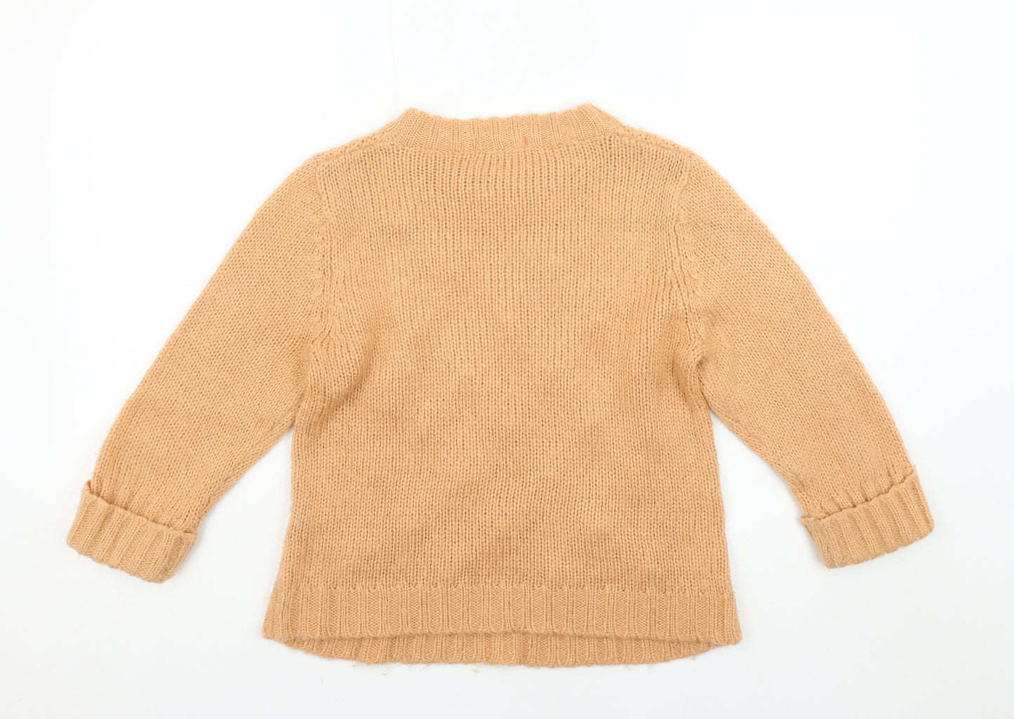 LOVELYGIRL Women's Beige Chunky-Knit Acrylic Jumper Size S