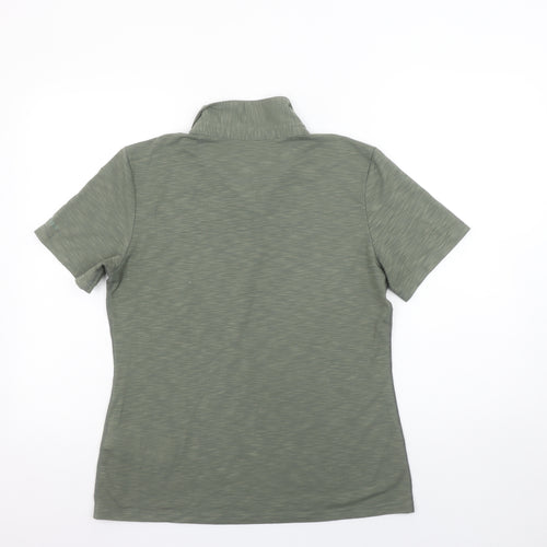 Schöffel Women's Green Polo Shirt M Lightweight Stretch Top