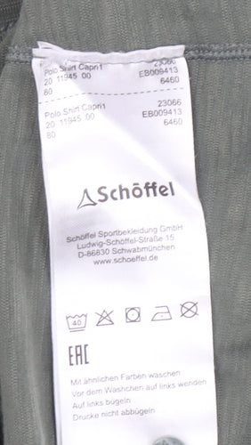 Schöffel Women's Green Polo Shirt M Lightweight Stretch Top