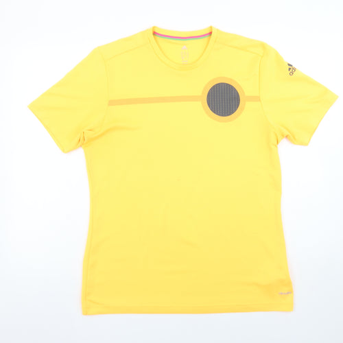 Adidas Men’s Yellow Climalite Short Sleeve Athletic T-Shirt M
