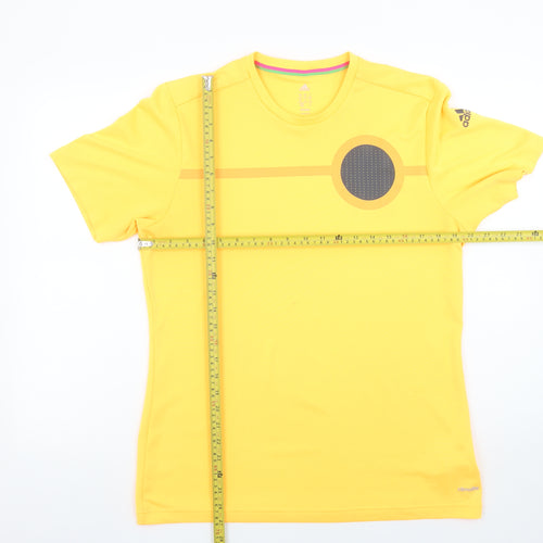 Adidas Men’s Yellow Climalite Short Sleeve Athletic T-Shirt M