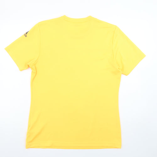 Adidas Men’s Yellow Climalite Short Sleeve Athletic T-Shirt M
