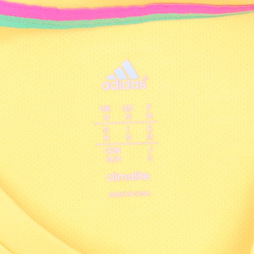 Adidas Men’s Yellow Climalite Short Sleeve Athletic T-Shirt M