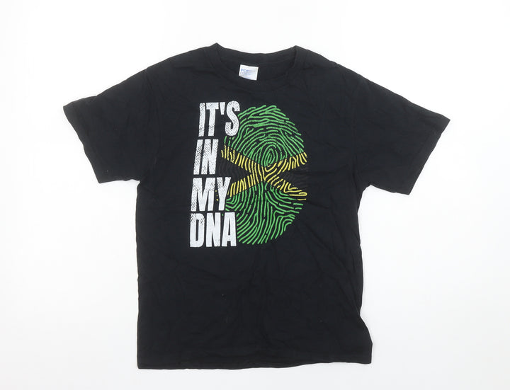 Port & Company Boys Black 9-10 Years Graphic T-Shirt 'It's In My DNA'
