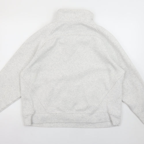 Danskin Womens Grey 1/2 Zip Pullover Sweatshirt XXL Cotton Blend