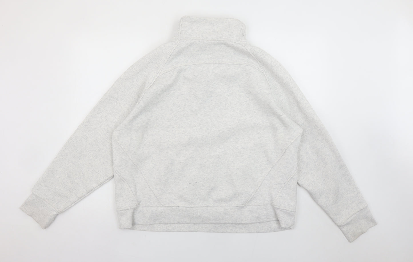 Danskin Womens Grey 1/2 Zip Pullover Sweatshirt XXL Cotton Blend