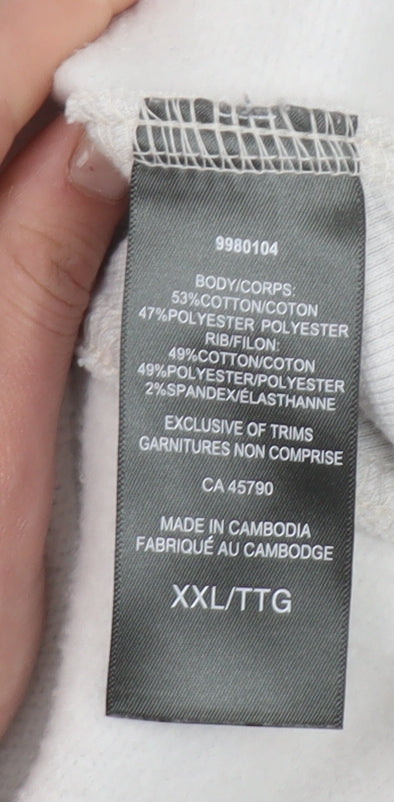 Danskin Womens Grey 1/2 Zip Pullover Sweatshirt XXL Cotton Blend