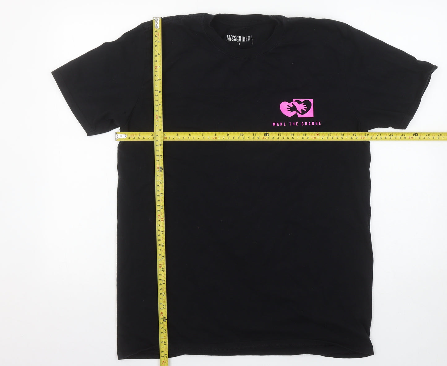 Missguided Women's Black S Short Sleeve Cotton Graphic T-Shirt