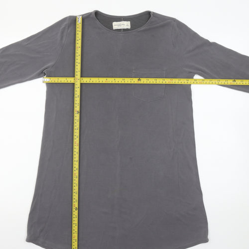 Abercrombie & Fitch Women Grey Long Sleeve Basic T-Shirt S