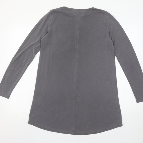 Abercrombie & Fitch Women Grey Long Sleeve Basic T-Shirt S