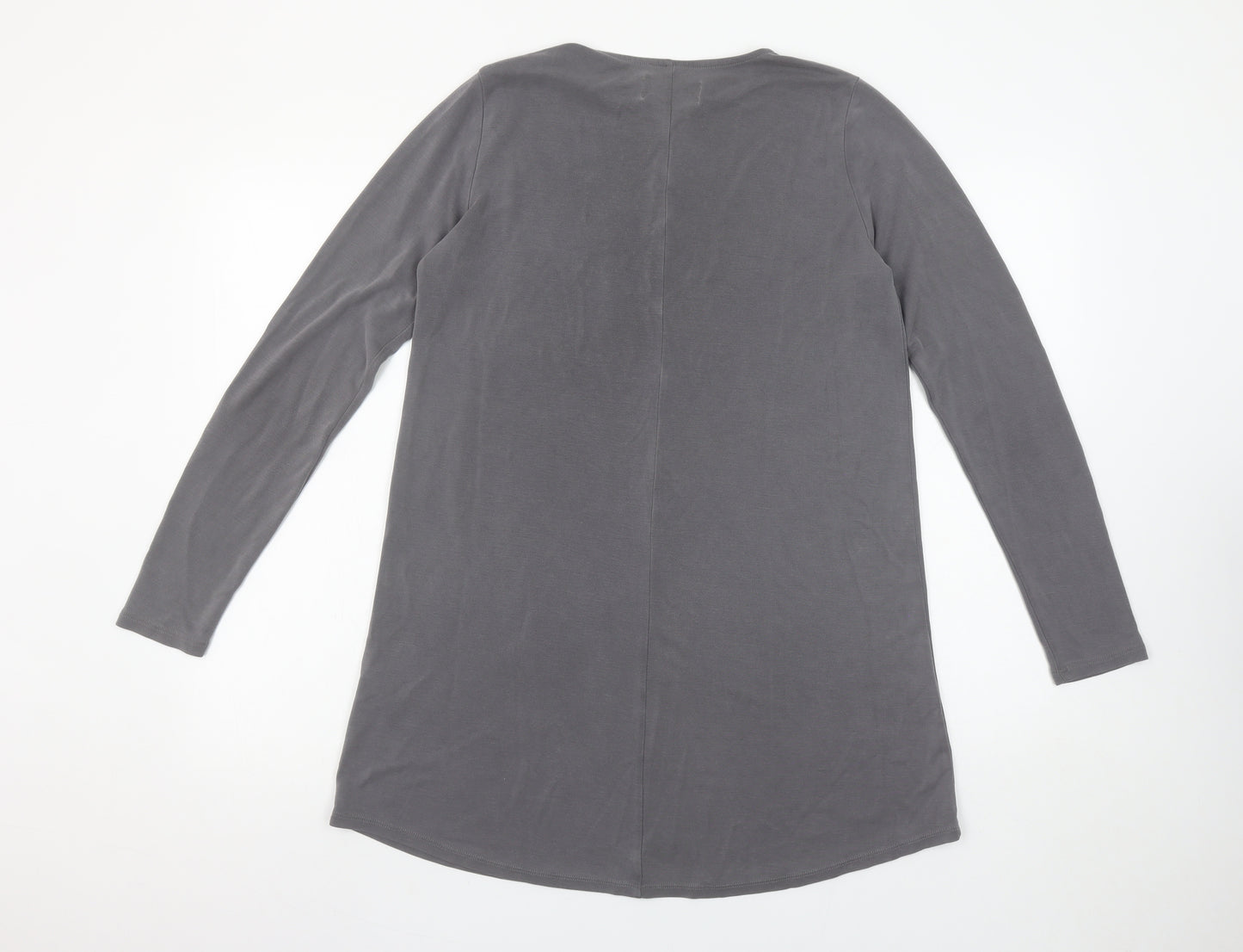 Abercrombie & Fitch Women Grey Long Sleeve Basic T-Shirt S