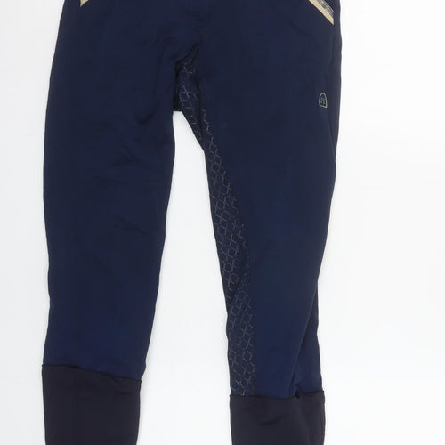 Premier Equine Women's Blue Stretch Equestrian Jegging Trousers Size 10