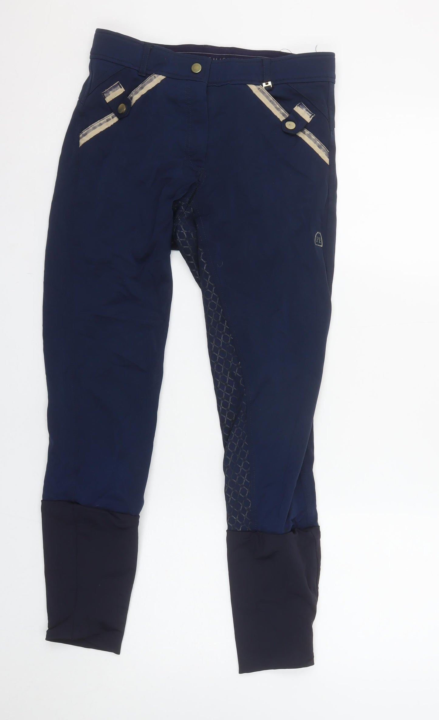 Premier Equine Women's Blue Stretch Equestrian Jegging Trousers Size 10