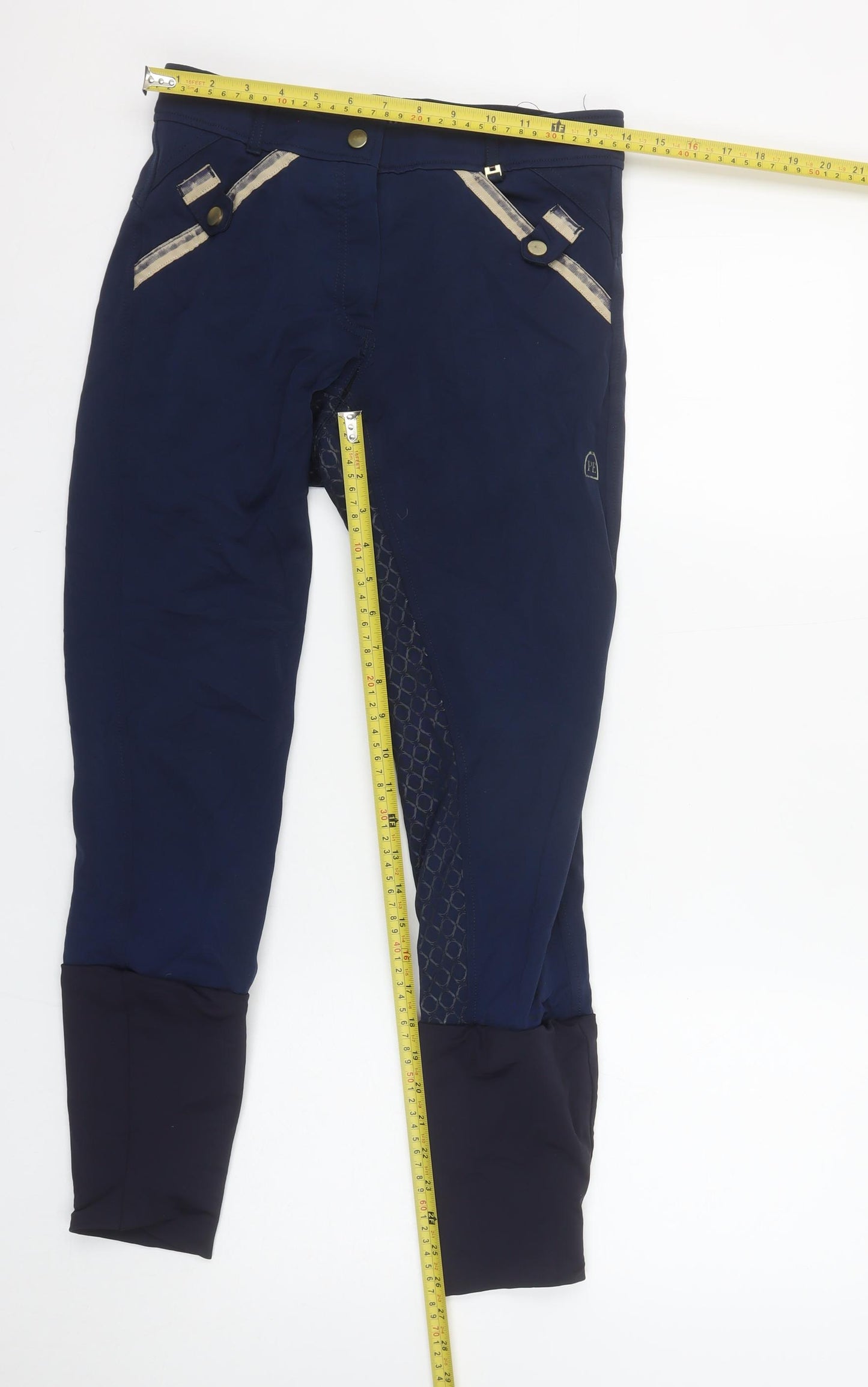 Premier Equine Women's Blue Stretch Equestrian Jegging Trousers Size 10
