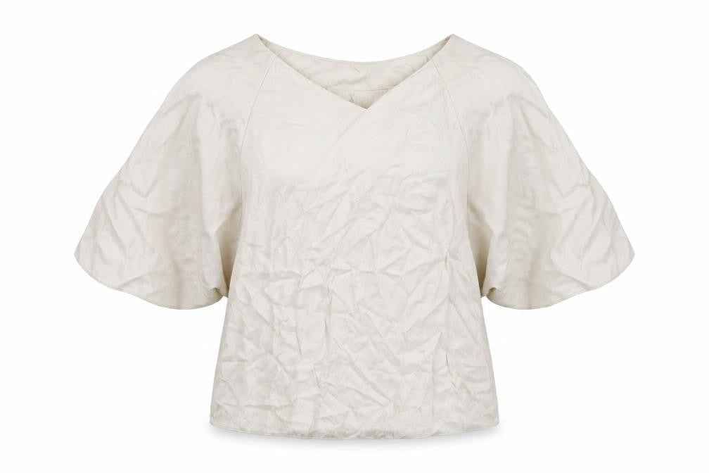 H&M Women Ivory Kimono Sleeve Blouse Size 8 Viscose Blend