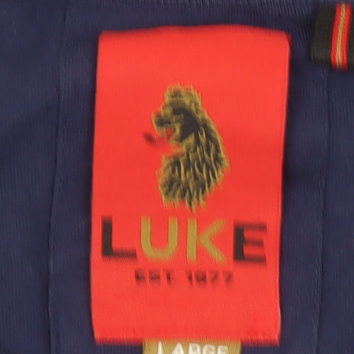 Luke Men’s Blue Crew Neck Short Sleeve Cotton T-Shirt Size L
