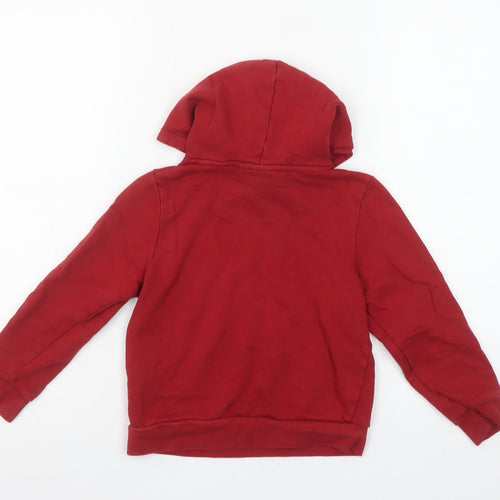 Harry Potter Boys Red Hoodie 5-6 Years Hogwarts Cotton Pullover