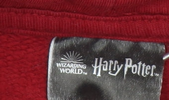 Harry Potter Boys Red Hoodie 5-6 Years Hogwarts Cotton Pullover