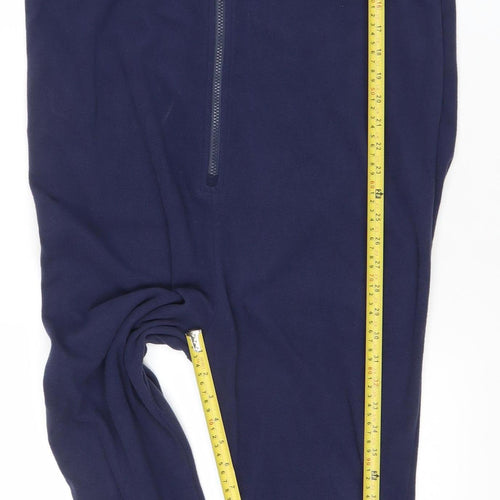 Pepperts Boys Blue Fleece Onesie 12-14 Years Hooded Zip Nautical Nightwear