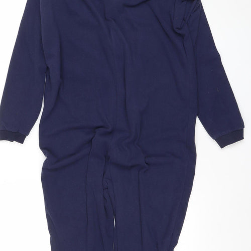 Pepperts Boys Blue Fleece Onesie 12-14 Years Hooded Zip Nautical Nightwear