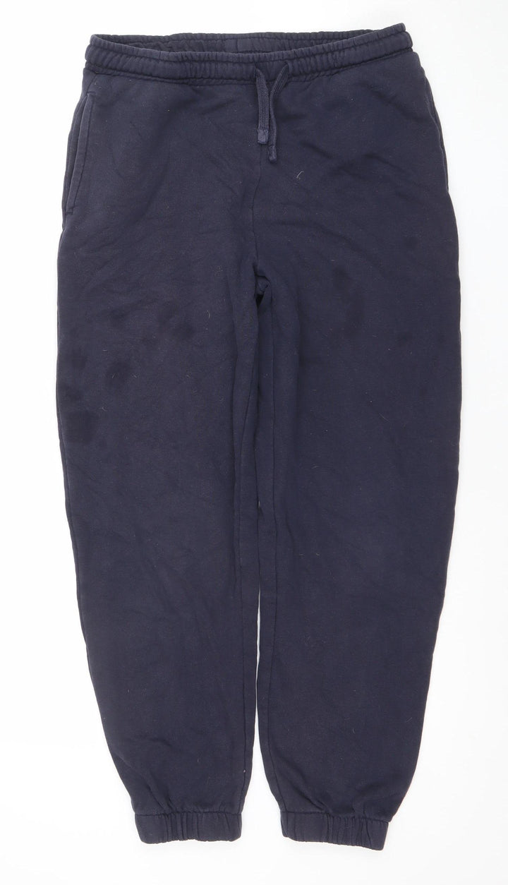 Marks and Spencer Boys Blue Cotton Jogger Sweatpants 13 Years