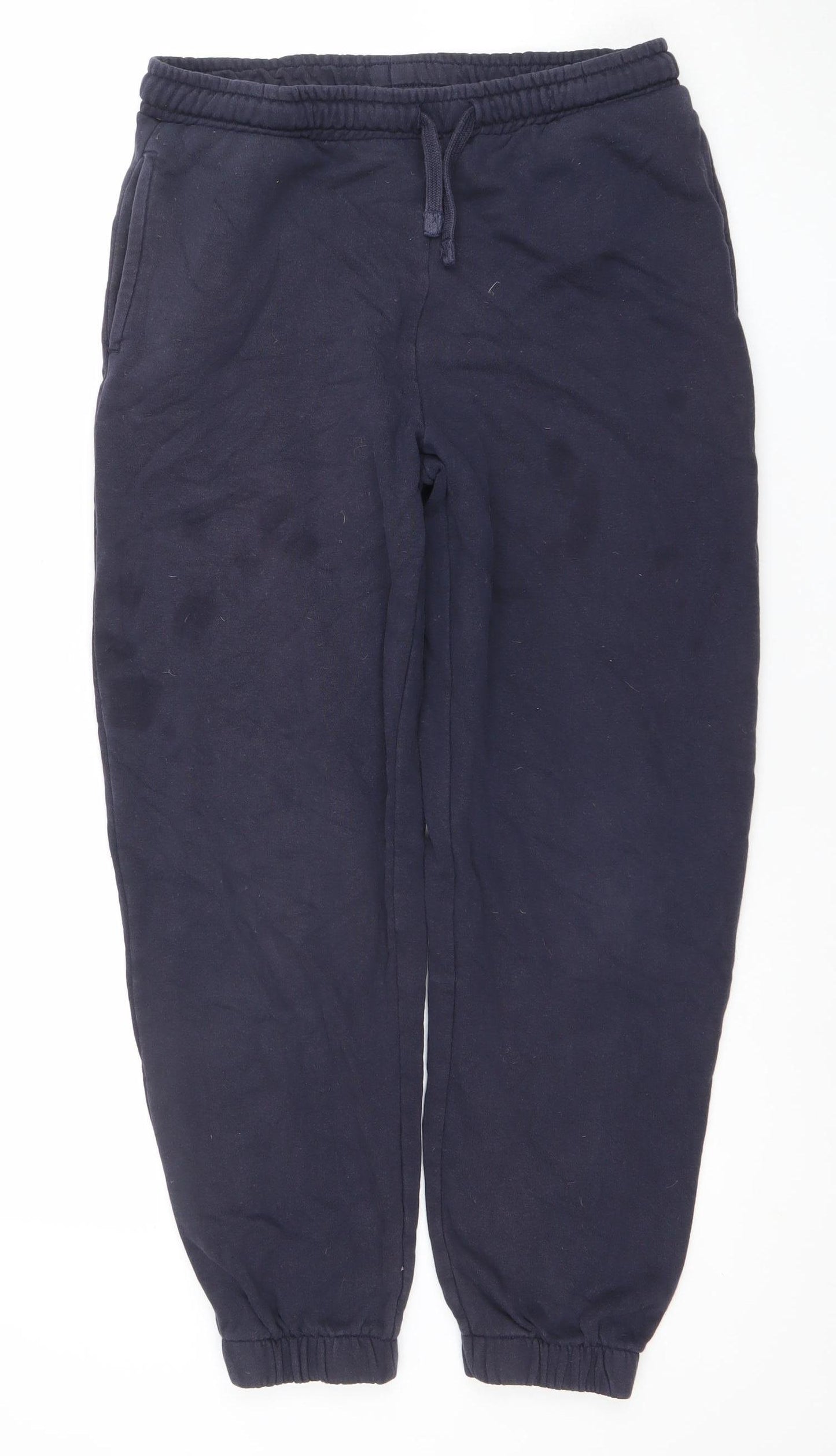 Marks and Spencer Boys Blue Cotton Jogger Sweatpants 13 Years
