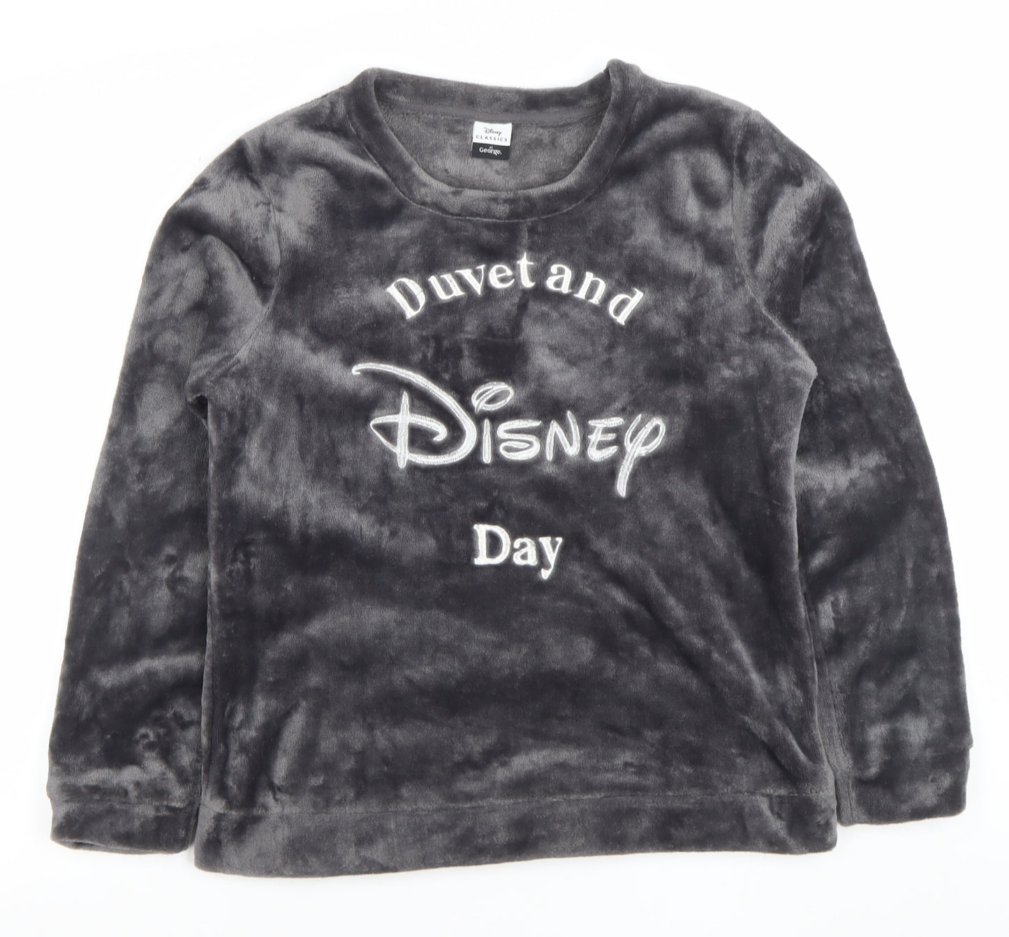 George Disney Classics Women's Grey Fleece Pyjama Top Size 8