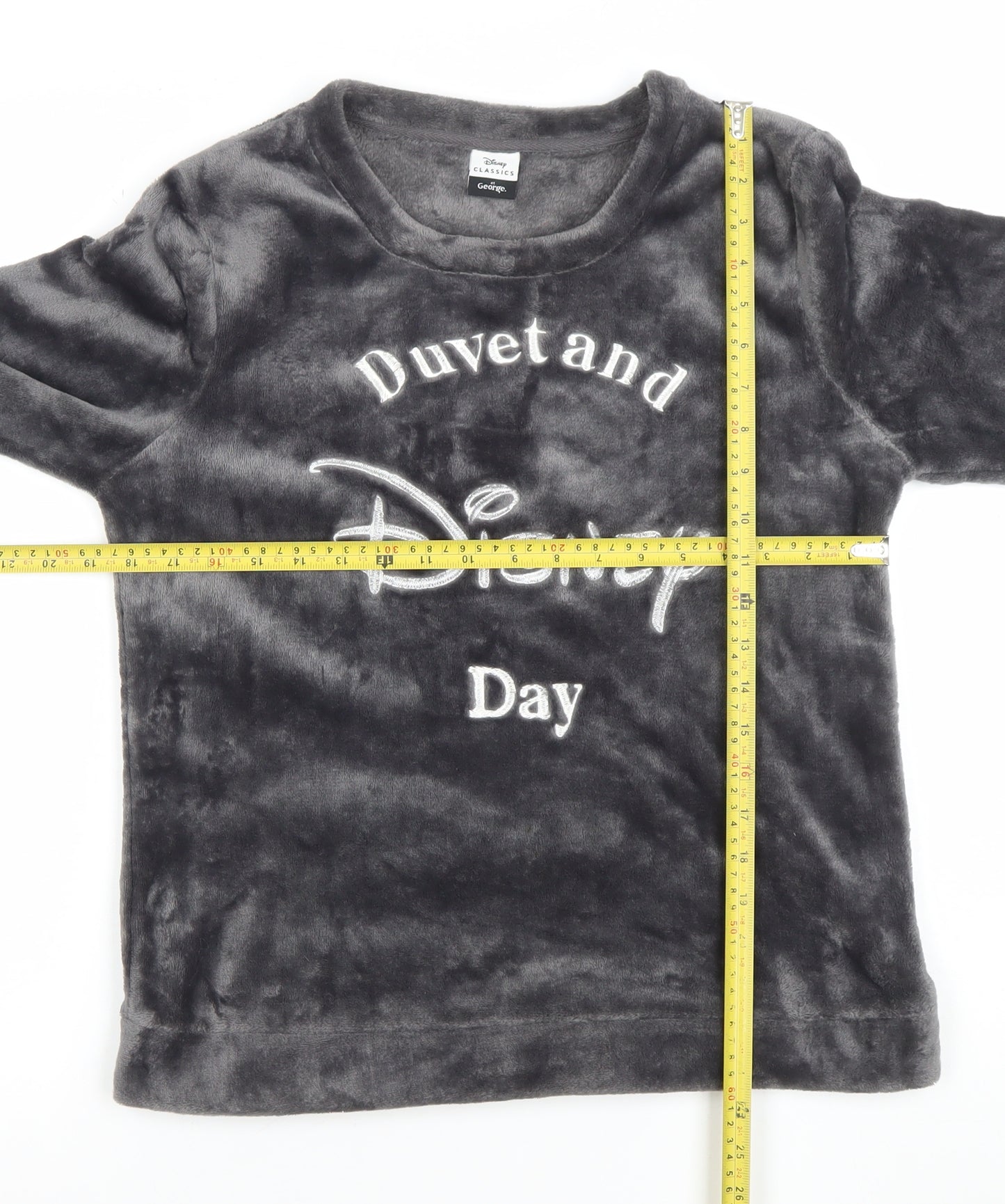 George Disney Classics Women's Grey Fleece Pyjama Top Size 8