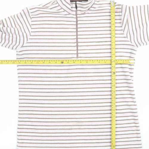 Craghoppers Women’s Beige Stripe Fleece Pullover Sweatshirt UK 12