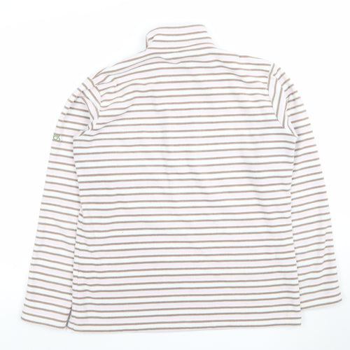 Craghoppers Women’s Beige Stripe Fleece Pullover Sweatshirt UK 12