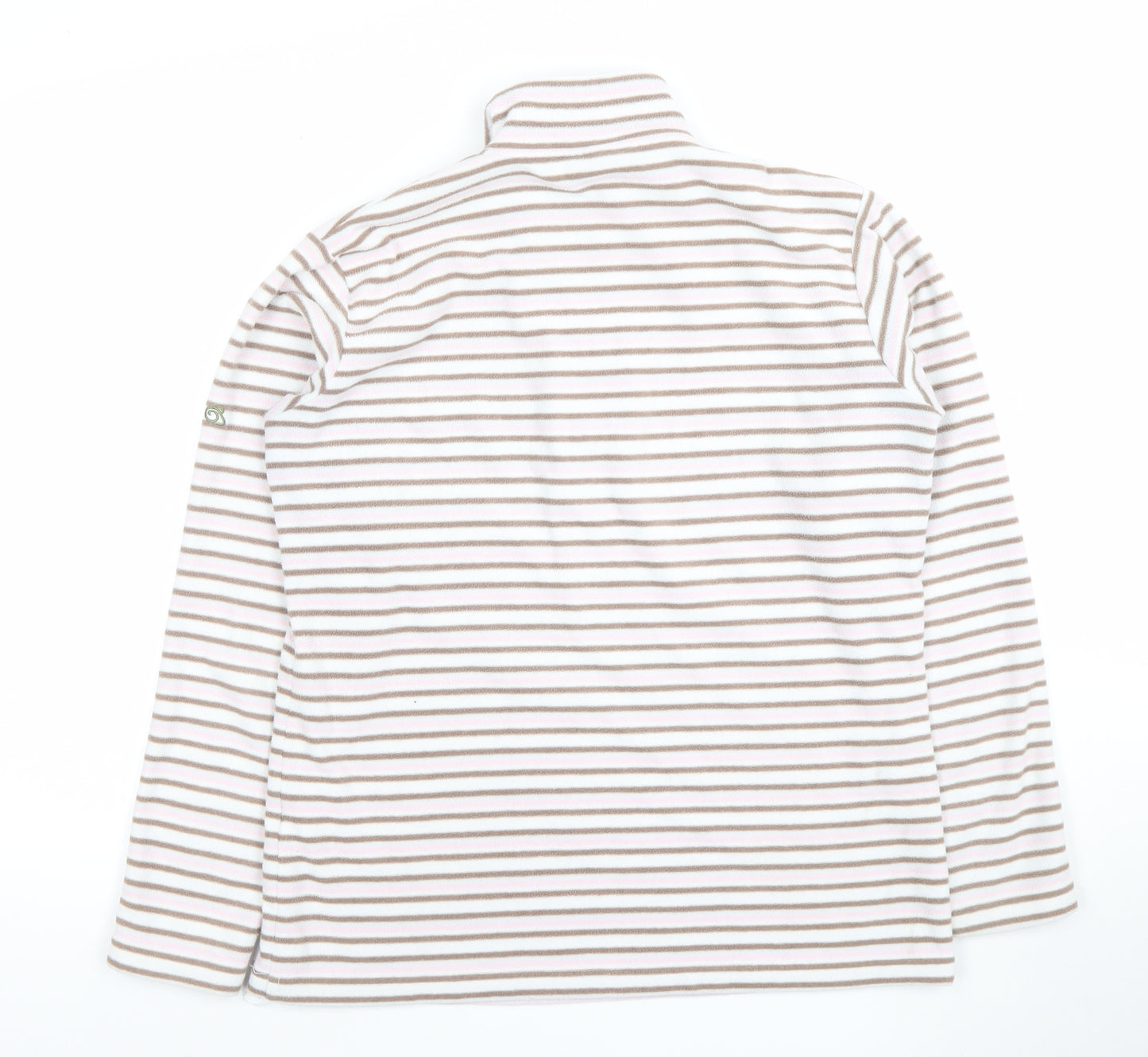 Craghoppers Women’s Beige Stripe Fleece Pullover Sweatshirt UK 12