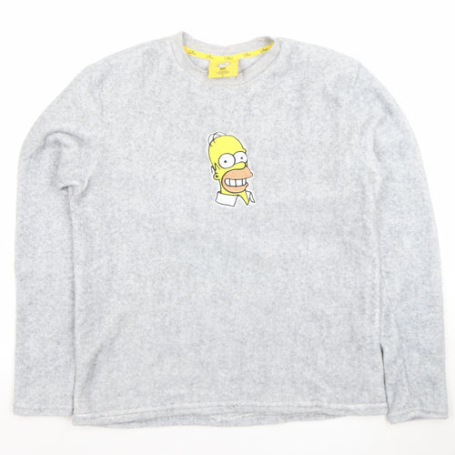 The Simpsons Men's Grey Long Sleeve Pyjama Top - Medium