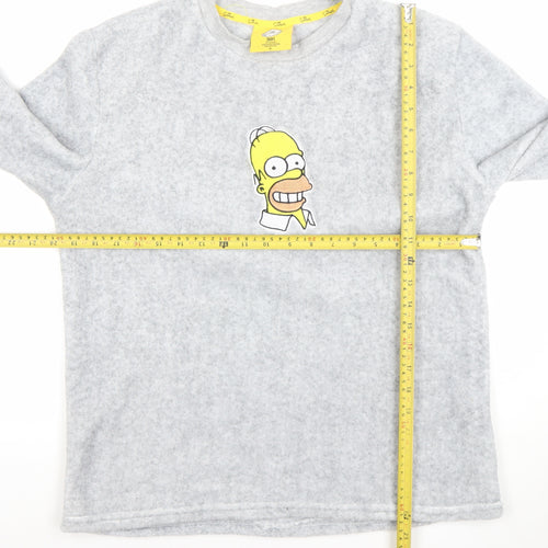 The Simpsons Men's Grey Long Sleeve Pyjama Top - Medium