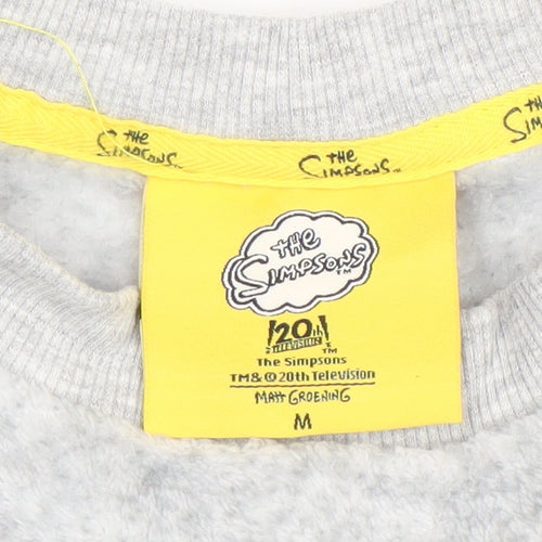 The Simpsons Men's Grey Long Sleeve Pyjama Top - Medium