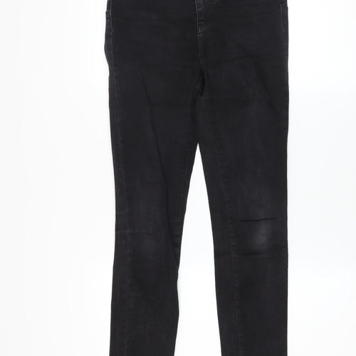 Gallery Women Black Skinny Jeans UK 10 High Rise Stretch Denim