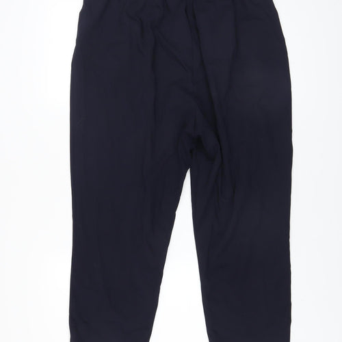 Lipsy Women’s Blue Paperbag High Waist Tapered Trousers Size 18