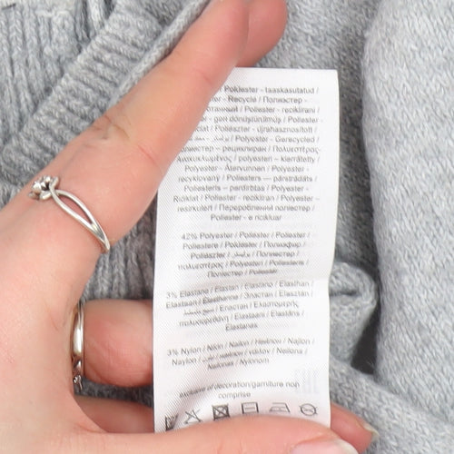 Vero Moda Women's Grey Crew Neck Knit Jumper Size S