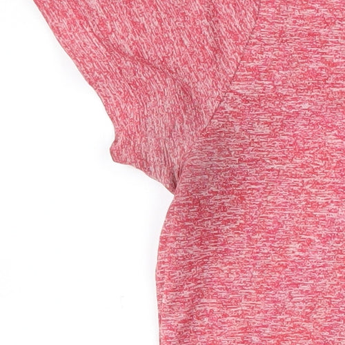 Under Armour Men Red V-Neck Short Sleeve Athletic T-Shirt M