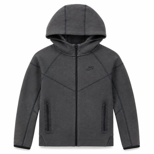 Nike Boys Grey Full Zip Hoodie M 137-147cm Cotton Blend Sportswear