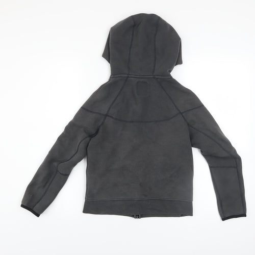 Nike Boys Grey Full Zip Hoodie M 137-147cm Cotton Blend Sportswear